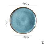 Assiette bleu turquoise | Assiette plate  | Ustensiles Culinaires 