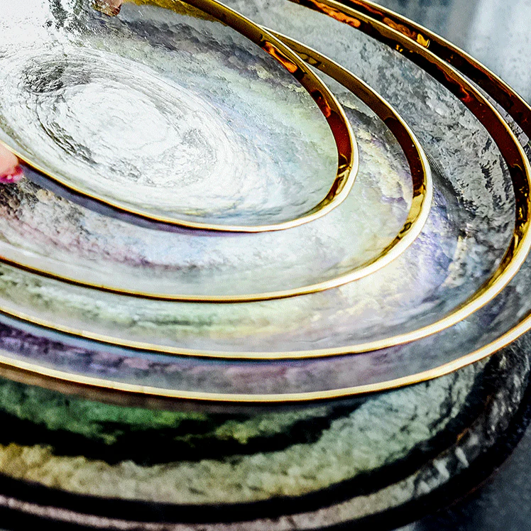 Assiettes plates collection - Opale rainbow - UstensilesCulinaires